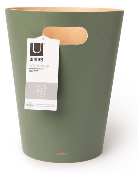Cestino per la spazzatura verde da ufficio 7,5 l Woodrow – Umbra