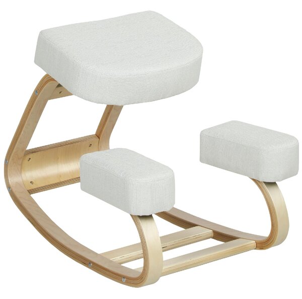 DecHome Sedia Posturale in Tessuto colore Crema