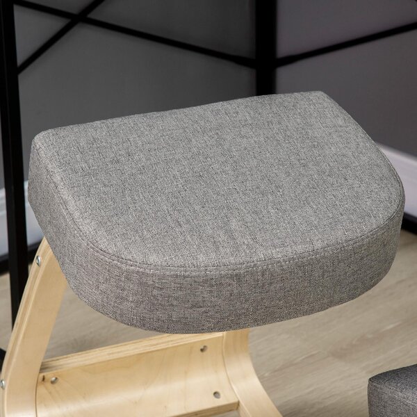DecHome Sedia Posturale in Tessuto colore Grigio