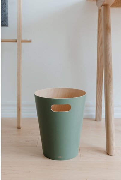 Cestino per la spazzatura verde da ufficio 7,5 l Woodrow – Umbra
