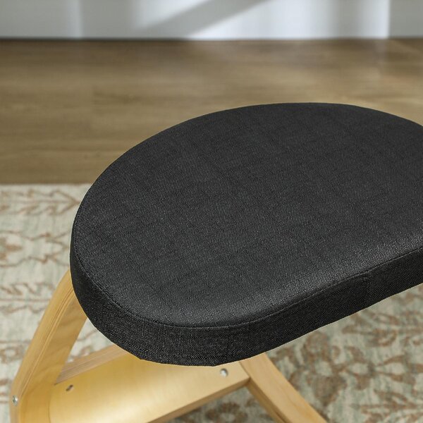 DecHome Sedia Posturale in Tessuto colore Nero