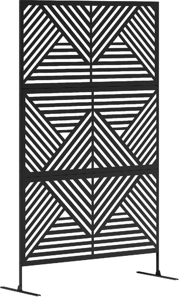 VivaGarden Separ Divisorio da Esterno Decorativo e Traliccio per Rampicanti 122x45x198 cm colore Nero