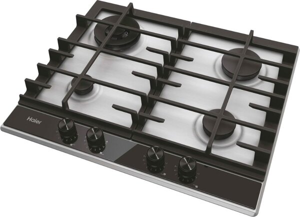 Haier Series 4 - Piano Cottura a Gas 4 Fuochi 59.5 cm Acciaio Inox - HAHG6BR4XH