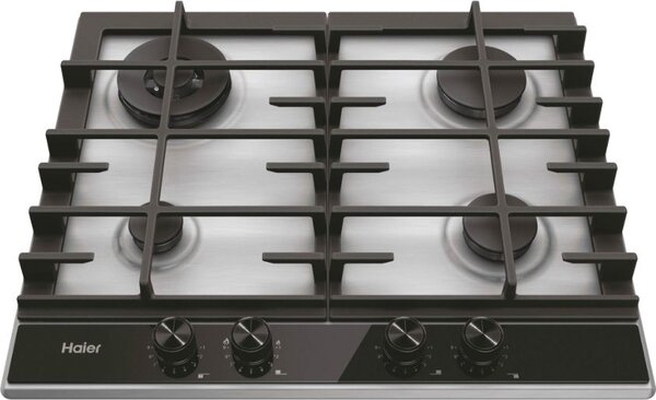 Haier Series 4 - Piano Cottura a Gas 4 Fuochi 59.5 cm Acciaio Inox - HAHG6BR4XH