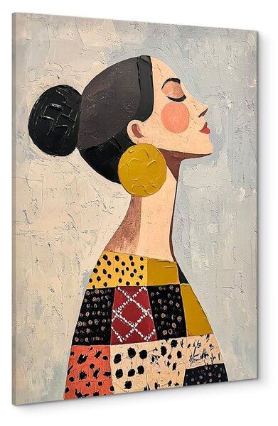 Quadro con elementi dipinti a mano 70x100 cm Mae – Styler