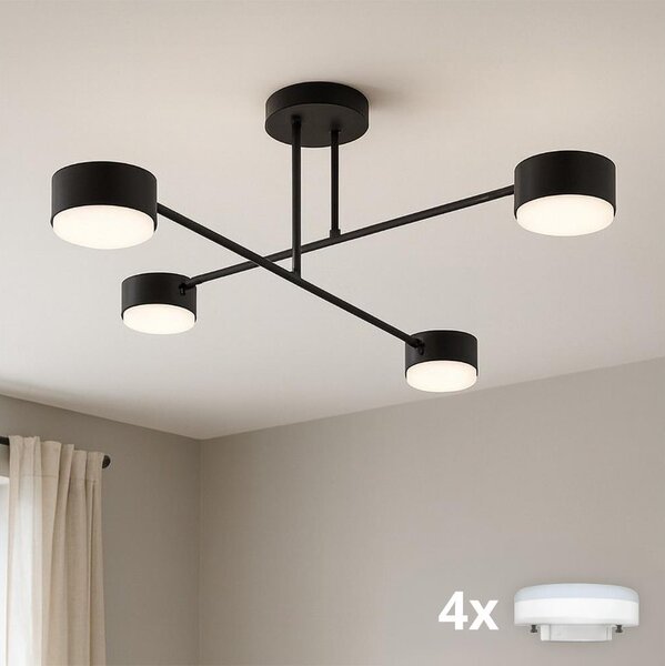 Brilagi - Plafoniera LED a montaggio superficiale MONO 4xGX53/13W/230V nera