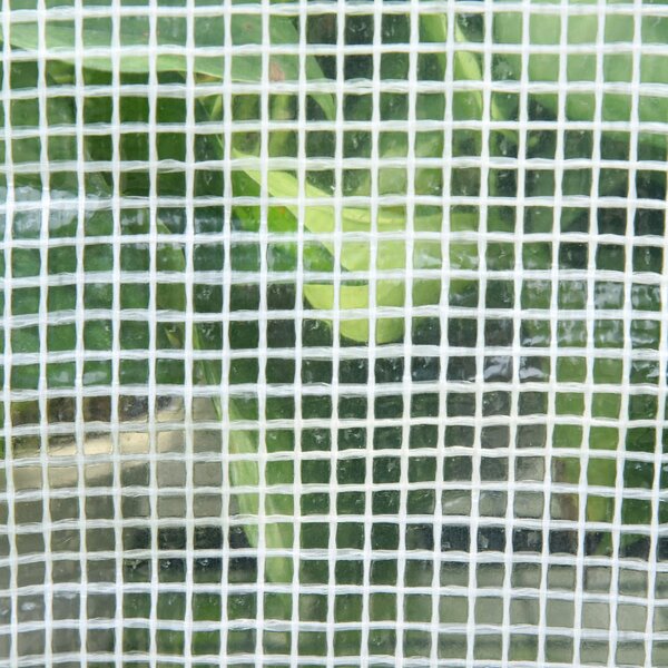 VivaGarden Serra a Tunnel con 4 Finestrelle e Ingresso a Zip in Acciaio Zincato e PE 3x2x1.9 m colore Bianco - U4815WT