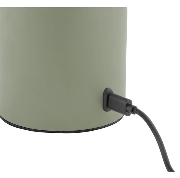 Lampada da tavolo dimmerabile a LED kaki con paralume in metallo/con paralume in vetro (altezza 29,5 cm) Camp - Leitmotiv