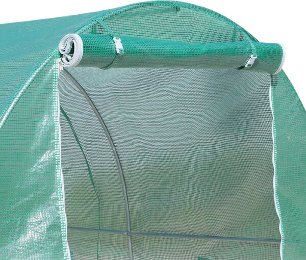 VivaGarden Serra a Tunnel da Giardino Struttura In Acciaio con 8 Finestre Verde 500x200x210 cm - 845DD5V0D