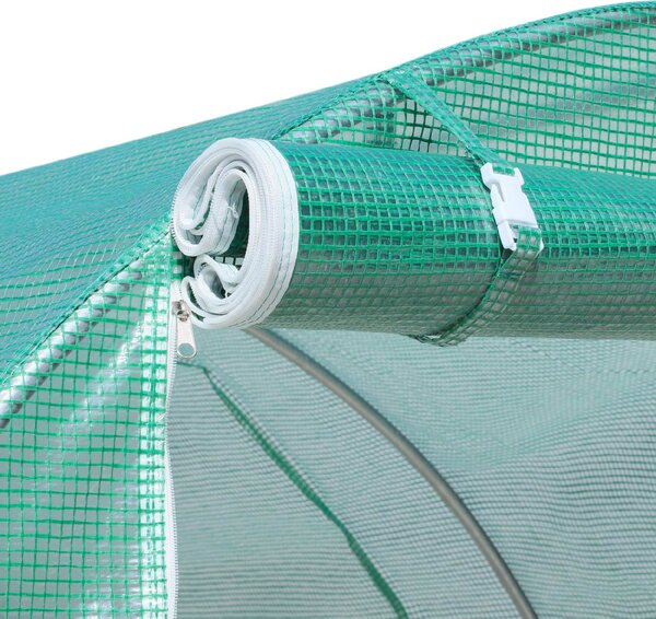 VivaGarden Serra a Tunnel da Giardino Struttura In Acciaio con 8 Finestre Verde 500x200x210 cm - 845DD5V0D