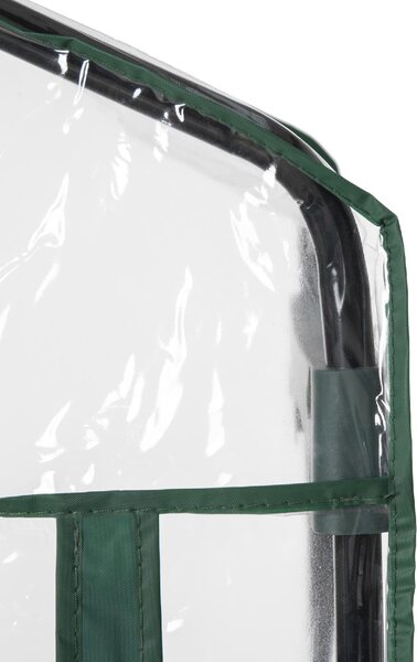 Brugel Serra da Balcone Compatta con 4 Ripiani e Copertura in PVC Trasparente 70x50x160cm