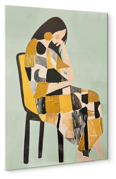 Quadro con elementi dipinti a mano 70x100 cm Penelope – Styler