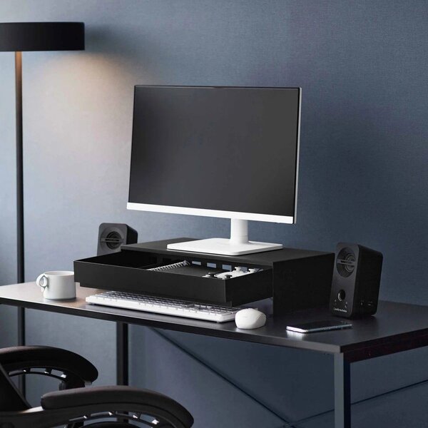 Supporto per monitor nero in metallo Tower – YAMAZAKI