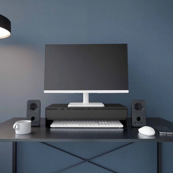 Supporto per monitor nero in metallo Tower – YAMAZAKI