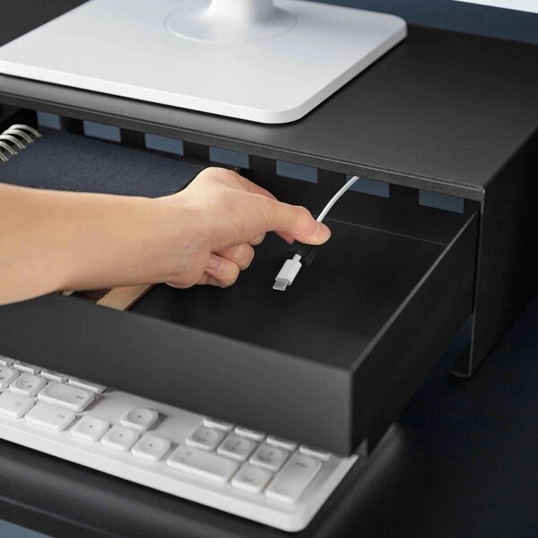 Supporto per monitor nero in metallo Tower – YAMAZAKI