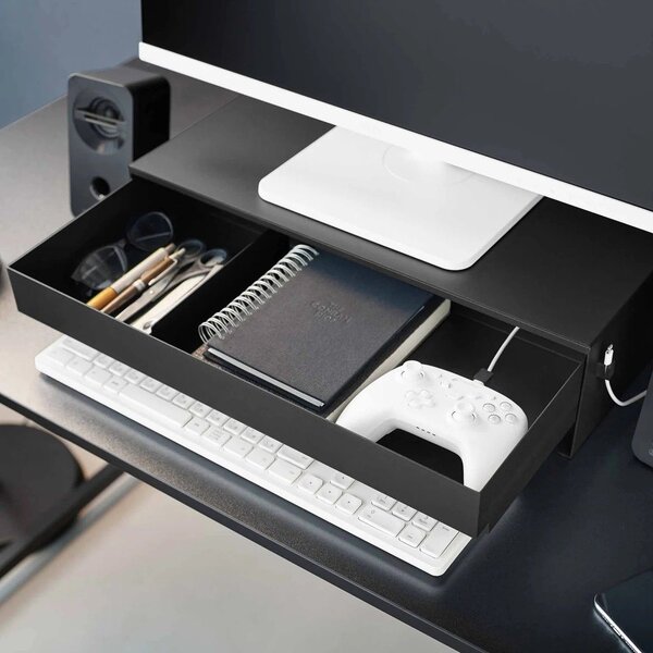Supporto per monitor nero in metallo Tower – YAMAZAKI