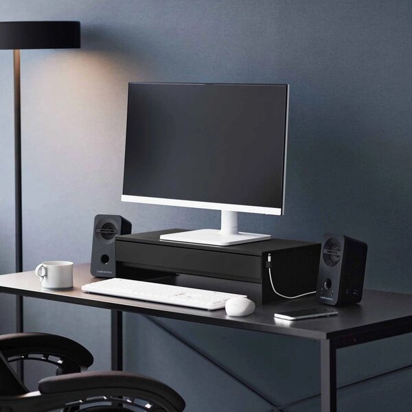 Supporto per monitor nero in metallo Tower – YAMAZAKI