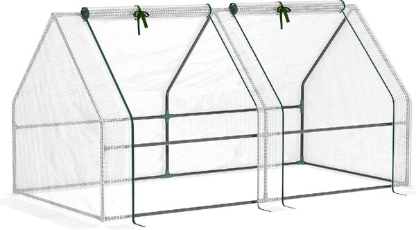 VivaGarden Serra da Giardino con Copertura in PE Rinforzato e Telaio in Acciaio 180x90x90 cm colore Bianco - 889VGWT
