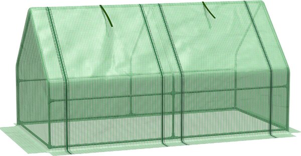 VivaGarden Serra da Giardino con Copertura in PE Rinforzato e Telaio in Acciaio 180x90x90 cm colore Verde - 890VGGN2