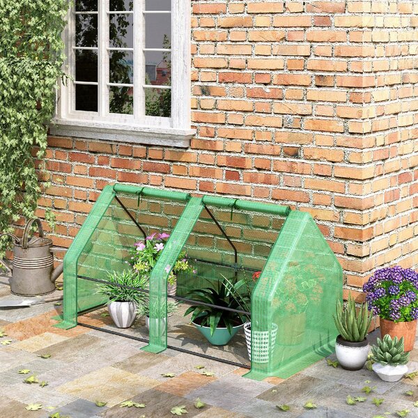 VivaGarden Serra da Giardino con Copertura in PE Rinforzato e Telaio in Acciaio 180x90x90 cm colore Verde - 890VGGN2