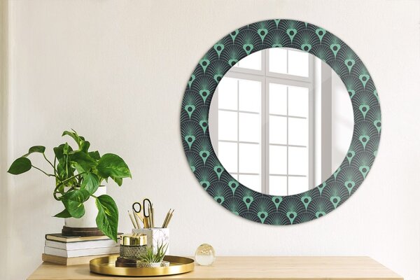 Specchio rotondo stampato Pattern floreale fi 50 cm