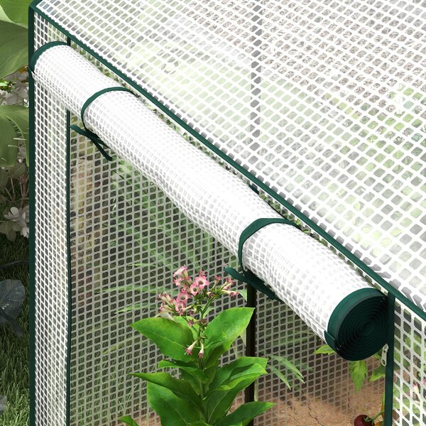 VivaGarden Serra da Giardino con Copertura in PE, 2 Zone Separate e Porte Avvolgibili 100x80x150 cm - 0WTAM287
