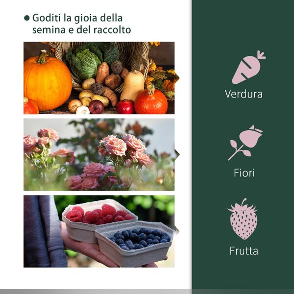 VivaGarden Serra da Giardino con Porte Anteriori a Cerniera in Acciaio e PVC 250x100x80 cm