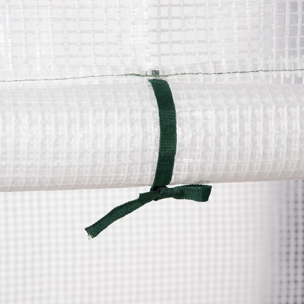 Brugel Serra da Giardino per Esterni con 2 Scaffali Porta Avvolgibile 143x73x195cm Bianco - 621845