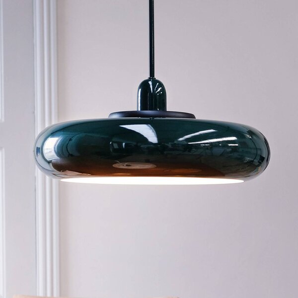 Dyberg Larsen Lampada a sospensione Planet, dimmerabile, Verde, Soggiorno / Sala da pranzo, Metallo, Design, Lampada a sospensione
