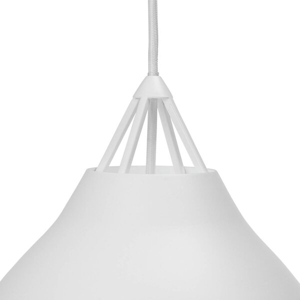 Lampada a sospensione Pyra di Dyberg Larsen, Ø 23 cm, bianco, metallo