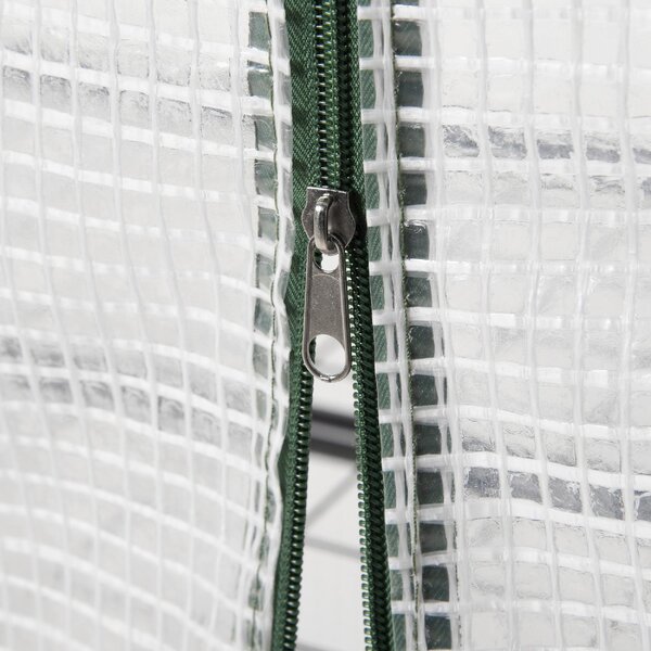 VivaGarden Serra per Piante Verticale con Scaffale a 4 Ripiani in Acciaio e PE 70x50x160 cm colore Bianco - WT-84OR