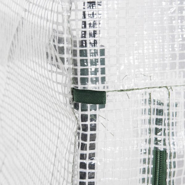 VivaGarden Serra per Piante Verticale con Scaffale a 4 Ripiani in Acciaio e PE 70x50x160 cm colore Bianco - WT-84OR