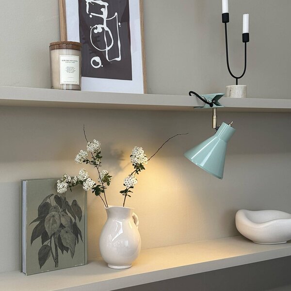 Dyberg Larsen Lampada con morsetto Sleep, Verde, Soggiorno / Sala da pranzo, Metallo, Design, Lampada con morsetto