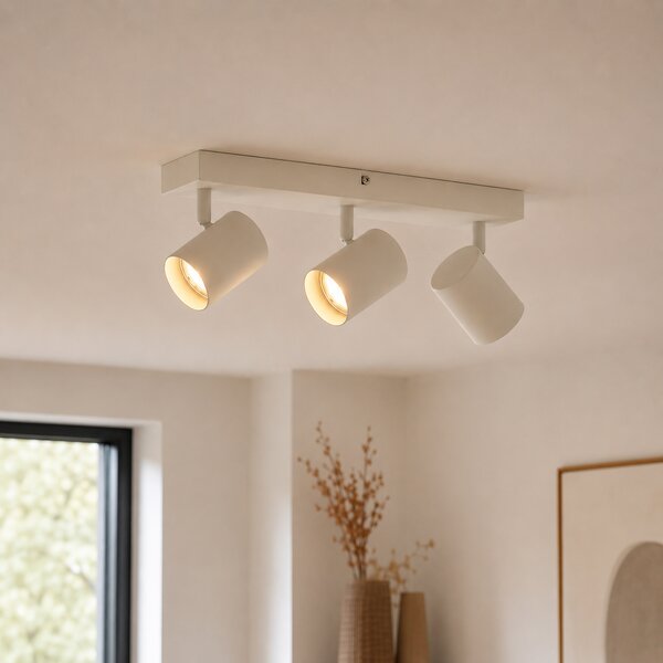 Faretto da soffitto moderno beige 3 luci regolabile - Jeana