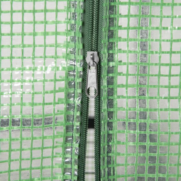 VivaGarden Serra per Piante Verticale con Scaffale a 4 Ripiani in Acciaio e PE 70x50x160 cm colore Verde Scuro - 8V02-845