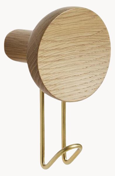 Set di 2 ganci appendiabiti in legno di quercia Around