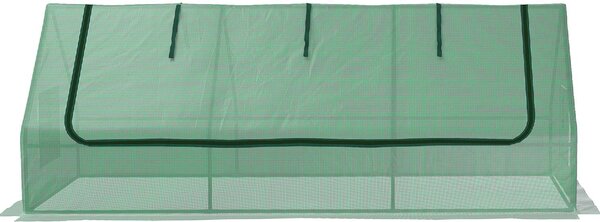 VivaGarden Serra Piccola con 2 Finestrelle Laterali e Finestra Centrale in Acciaio PE e PP 240x90x90 cm colore Verde - U5040GN