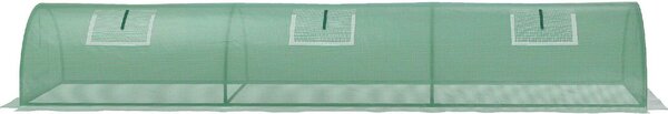 VivaGarden Serra Piccola con 5 Finestrelle e Griglia Centrale in Acciaio PE e PP 300x80x45 cm colore Verde - U5051GN
