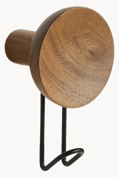 Set di 2 ganci appendiabiti in legno di noce Around