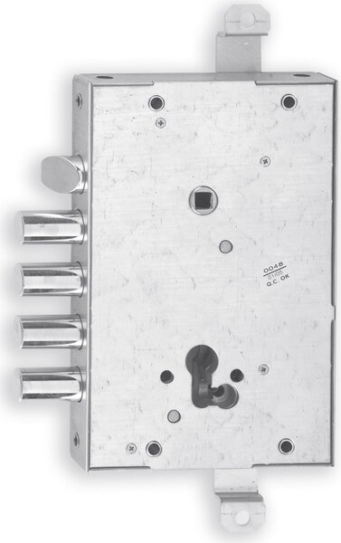Iseo Serratura Porta Blindata da applicare 4 Mandate con Scrocco reversibile Scatola 137x205 mm compatibile CISA - 66803280GF4