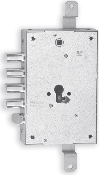 Iseo Serratura Porta Blindata da applicare 4 Mandate con Scrocco reversibile Scatola 137x205 mm compatibile Mottura - 66803280G04