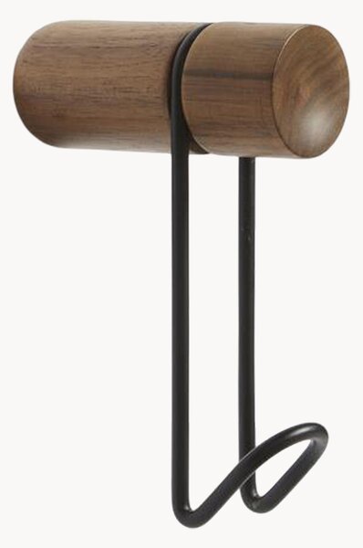 Set di 2 ganci appendiabiti in legno di noce Around
