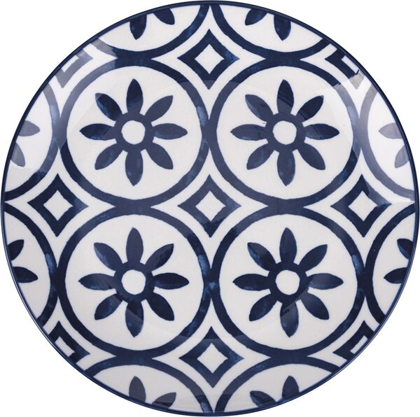 Villa deste Servizio piatti 18 pezzi in ceramica per 6 posti tavola in 2 diversi decori Linea Paxos - 5918691