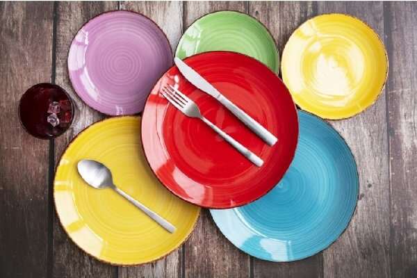 Villa deste Servizio piatti 18 pezzi in gres 6 posti tavoladiversi Baita Colore Multicolor - 5971740