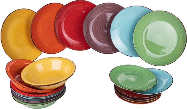 Villa deste Servizio piatti 18 pezzi in gres 6 posti tavoladiversi Baita Colore Multicolor - 5971740