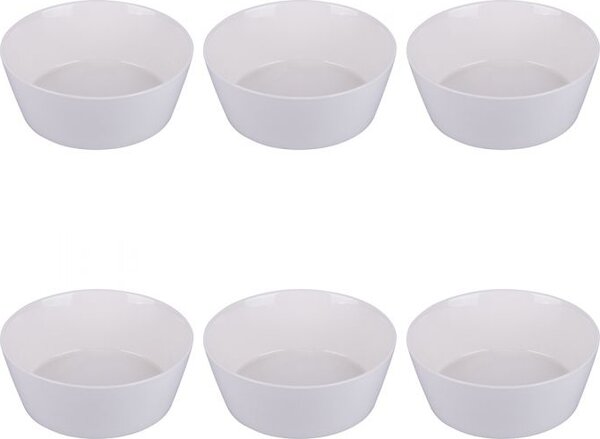 Villa deste Servizio piatti 6 Pezzi Fondi Alti in New Bone China Lucido colore Bianco - 5918701 Delice