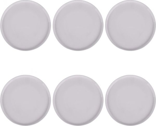 Villa deste Servizio piatti 6 Pezzi Piatti Frutta in New Bone China Lucido colore Bianco - 5918699 Delice