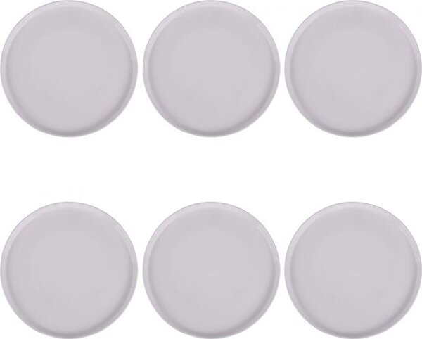 Villa deste Servizio piatti 6 Pezzi Piani in New Bone China Lucido colore Bianco - 5918698 Delice