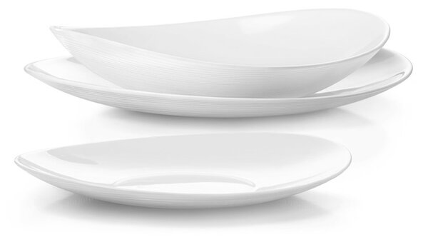 Bormioli Rocco Servizio Piatti 18 Pezzi Prometeo Ovale Bianco - BO763190