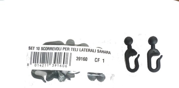 Giardini del Re Set 10 Anelli Scorrevoli per Teli Laterali Gazebo 3x4 mt Sahara